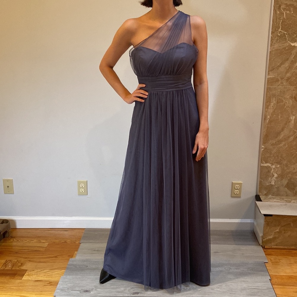 After Six long one shoulder gown, size 8 - Picture 2 of 5